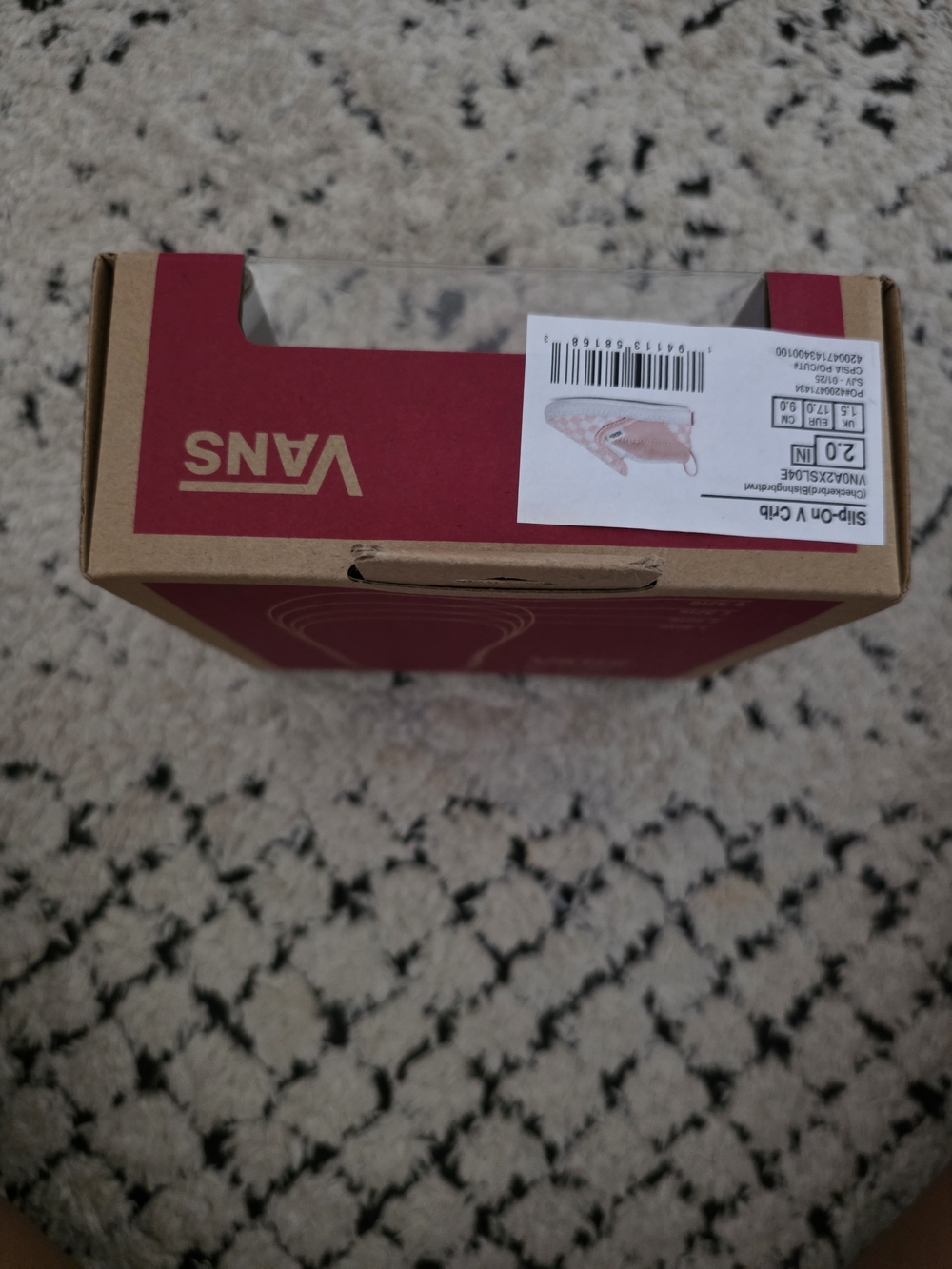 Vans Kids Pink & White Checker Slip-On - Picture 2 of 2
